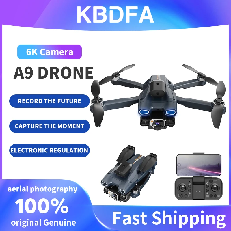 KBDFA Новый Дрон A9 с двойной камерой 4K HD, ESC, Бесщеточный двигатель, Оптический поток, предотвращение препятствий, профессиональный Складной Квадрокоптер, игрушки