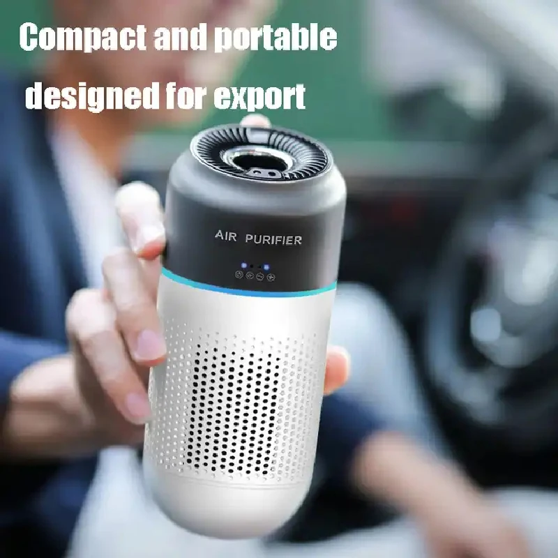 Мини-фильтр HEPA Автомобильный очиститель воздуха с автоматическим датчиком Персональный очиститель воздуха для домашнего рабочего стола Умный Портативный USB для автомобильного освежителя воздуха
