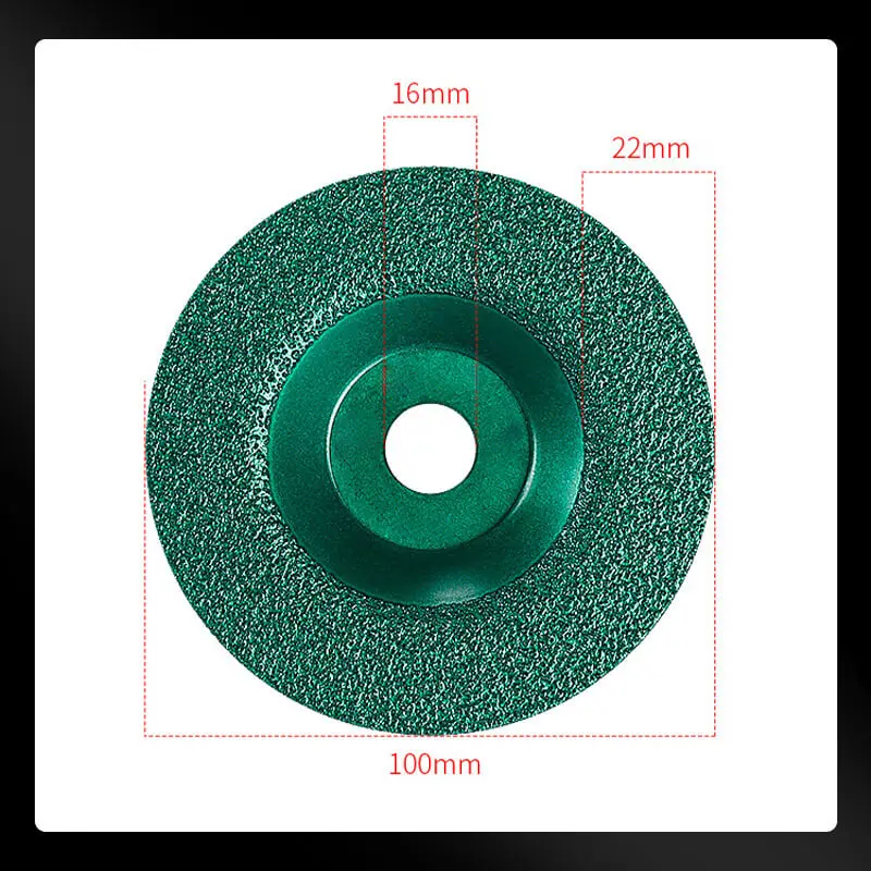 Паяный алмазный шлифовальный диск 100x16 мм, пильный диск, Вакуумный паяный круг для железа, стали, гранита, мрамора, инструмент для полировки и шлифования металла
